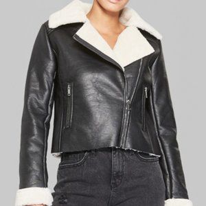 *NWT* wild fable lined faux leather jacket
